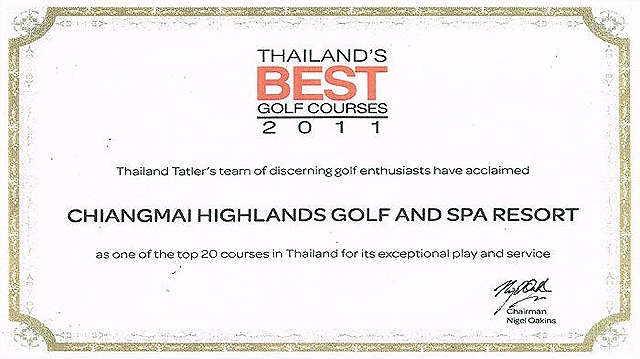 ﻿하이랜드 골프 & 스파 리조트 Awards2011 (Best Golf Courses)