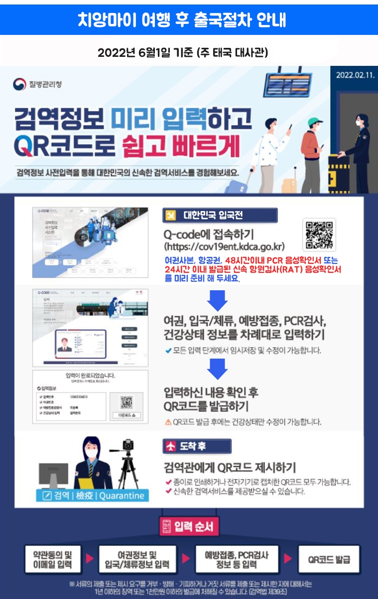 2022년6월1일 치앙마이 출국절차